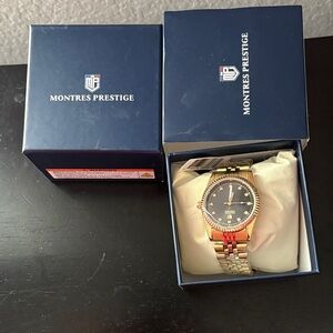 Gold and Blue Men's Watch